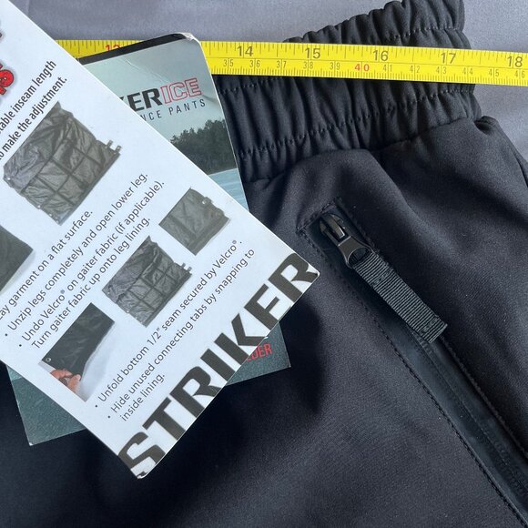 Striker Ice Performance Black Pants Mens XXL Waterproof Climate Fishing Zipper - Picture 5 of 16